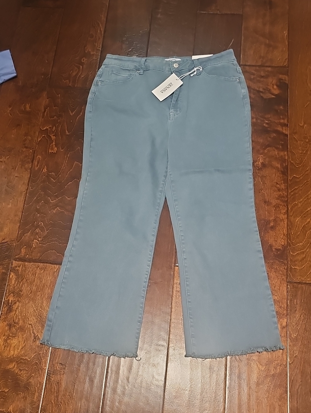 Zenana Outfitters 1X Wide-Leg Jeans in Slate Blue